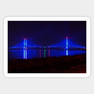 Indian River Bridge After Dark Sticker